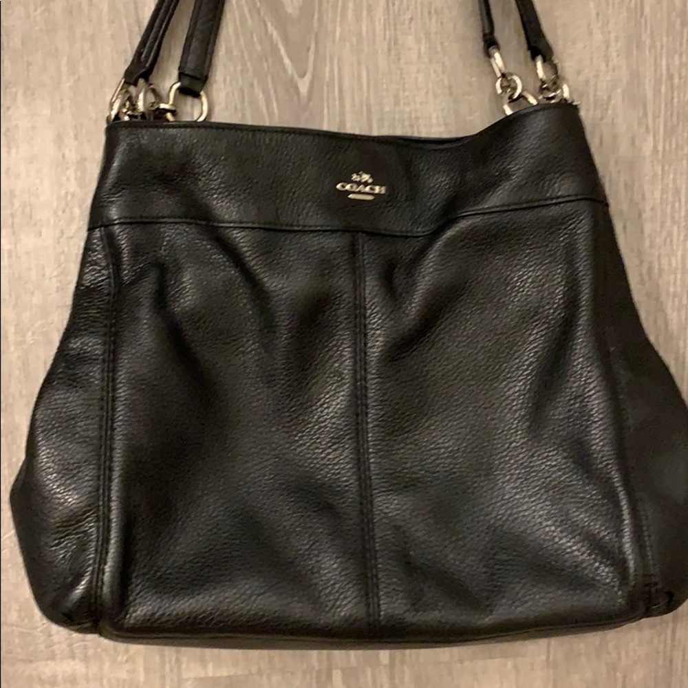 Coach Bucket Bag - Black Pebble Leather